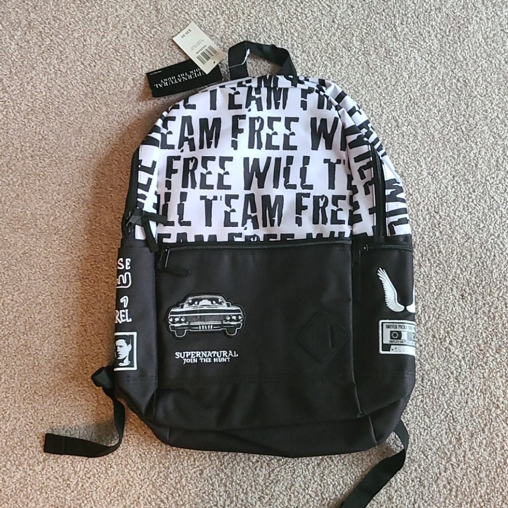 Supernatural Team Free Will Backpack NWT